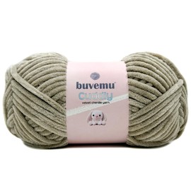 Buvemu Cuddly Velvet Chenille Yarn, Super Soft Fluffy Bulky for Knitting Crocheting Crafting Blanket Amigurumi, Durable for Shedding, 100 Gram (3.53 Ounces) 109 Yards (100 Meters) (Mink)