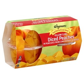 Wgmns Food You Feel Good About Peaches, Diced, Yellow Cling, 16 Oz. (Pack Of2)