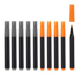PATIKIL 10 Pack Orange Gray Dry Erase Markers Pen Ink Fine Point Low Odor Dry Erase Board for Office Home Classroom Black