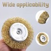 Wire Brush Drill, 12-Piece Brass Brush, Wire Brush Set with