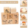 Pilikoll Pack of 8 Cat Wooden Stamps Modelling Clay Set