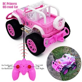 Tipmant RC Off-Road Car 4CH Radio Remote Control Princess Vehicle Toy Pink Girls Kids Birthday Gifts