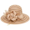 KorhLeoh Wide Brim Organza Sun Hat Summer Kentucky Derby Hats