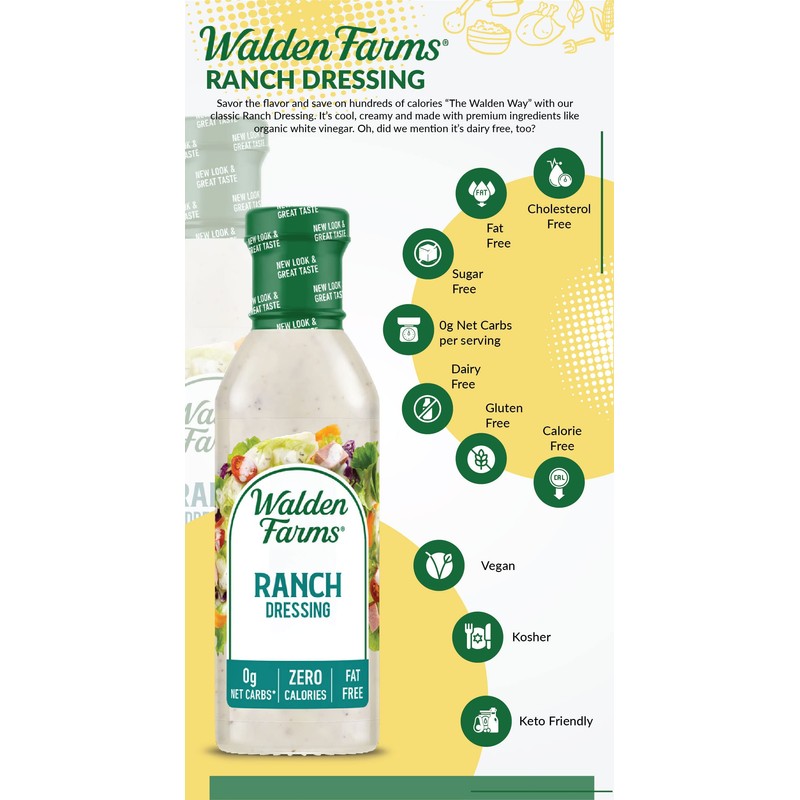 Walden Farms Salad Dressings (12 Fl Oz (Pack of 1),