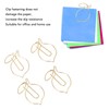 100 Pcs Paper Clip Gold Cute Lemon Shaped Bookmark Clips