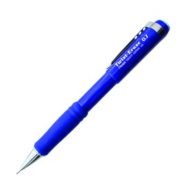Pentel Twist-Erase III Mechanical Pencil, Writing, Drawing, School Supplies, Large Retractable Eraser, 0.7mm Medium Point, Blue Barrel, QE517-C, Box of 12