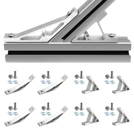 iMetrx 8 Pcs 2020 45 and 135 Degree Angle Corner Bracket Silver 2020 Extrusion Hardware T-Slot V-Slot Accessories with Screws and Nuts for 20x20 Aluminum Extrusion Connector 3D Printer Accessories