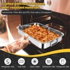 15.5" Stainless Steel Roasting Pans with Handles, Baking Pan for