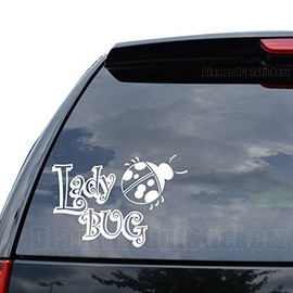 DiamondCutStickerz Cute Ladybug Ladybird Decal Sticker Car Truck Motorcycle Window Bumper Laptop Wall Decor - Size (09 inch / 23 cm Wide) - Color (Gloss RED)