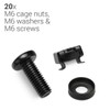 kwmobile 20 x M6 Steel Cage Nuts - for 10