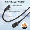 [UL Listed] Cable Matters 2-Pack Low Profile Flat Plug Extension