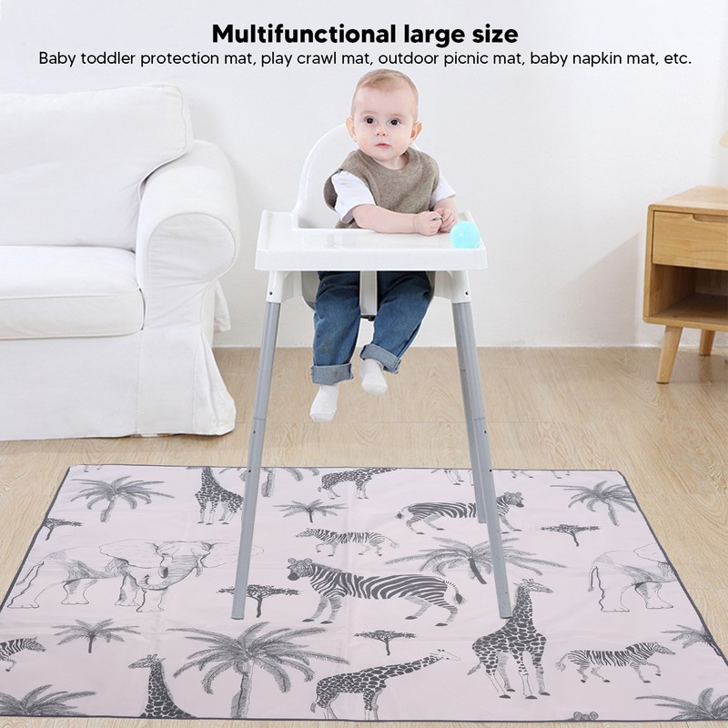 High Chair Mat Multifunctional Waterproof Stain Slip Resistant Infant Crawling