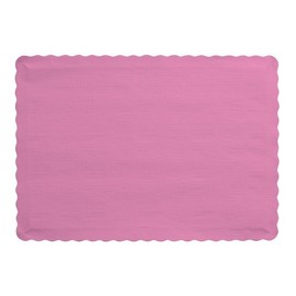Creative Converting Bright Disposable Paper Placemats, Candy Pink