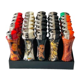 25 x BOB MARLEY CURVE LIGHTER different design Refillable Random /Without Gas