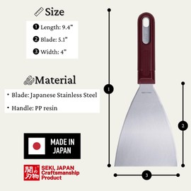 ALLEX Japanese Joint Knife 4" for Art and Paint, Flexible Japanese Stainless Steel Blade, Heavy Duty Full Tang Handle, Made in JAPAN