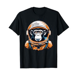 Space Chimp in Astronaut Suit & Helmet | Monkey Lovers T-Shirt