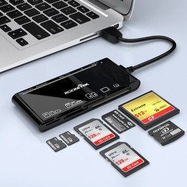 Lector multitarjeta USB3.0, SD/TF/CF/Micro SD/XD/MS 7 en 1, lector de tarjetas de memoria/escritor/concentrador rápido de 5 Gbps para SD SDXC SDHC CF CFI TF Micro SD Micro SDXC Micro SDHC MS MMC