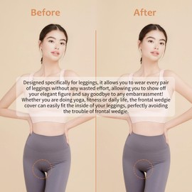 HYOUCH 6 PCS Camel Toe Concealer, Seamless Cameltoe Hider, Reusable Invisible Adhesive Silicone Camel Toe Underwear for Women, Anti-Cameltoe Cover for Leggings Ballet Yoga Pants