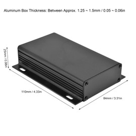 Aluminium Housing, Aluminium Housing Electronics, Metal Housing Empty Housing, Electronic DIY, PCB Board Housing Black - 4.33 x 3.31 x 0.98 Inch (LWH)