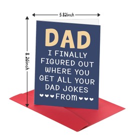 Octamber Funny Dad Birthday Card with Envelope for Men, Fathers Day Gag Gifts from Daughter Son Kids Wife, Funny Cards For Father Birthday Retirement, Father Gifts from Daughter Son, Dad A Base Card