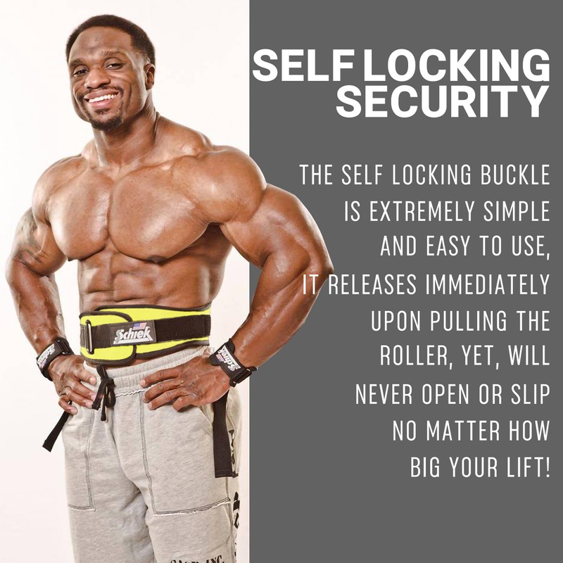 Schiek Sports Fitness Belt Model 2006 in Fluorescent Yellow All