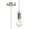 Knightsbridge 1.8m E27 Contemporary Pendant Set - Brushed Chrome 8270L