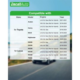 Dacall Engine & Cabin Air Filter Set Fit for Lexus ES250(2021-2025), ES350/NX250/NX350/RX350/TX350; for Toyota RAV4(2019-2025), Avalon(2019-2022), Camry, Highlander. Replace 17801-25020, 87139-58010
