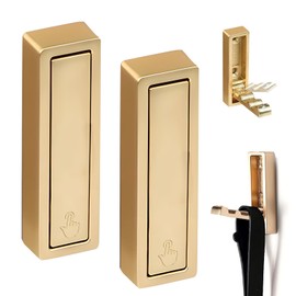 LIUQOBN 2pcs Foldable Wall Hooks for Hanging Heavy Duty Aluminum Alloy Foldable Coat Hooks for Hanging Coat, Bags & Hat (Gold)