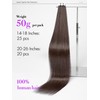LUVME Real Human Hair Tape in Extensions Straight Hair Natural