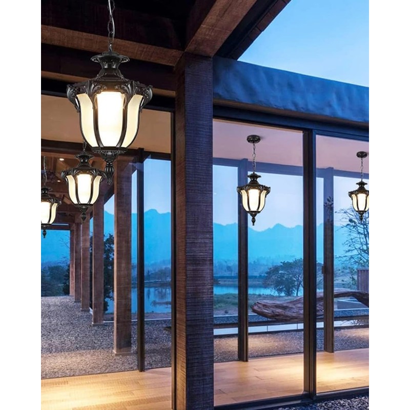Moddeny Rustic Victorian E26 Exterior Ceiling Pendant Light American Outdoor