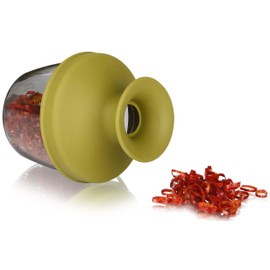 Vacu Vin Herbs and Spices Storage and Dispensing Set with Holder - Green (Includes 3 Containers)