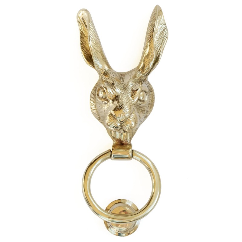 Castelion® Solid Brass Country Hare Door Knocker | High Quality