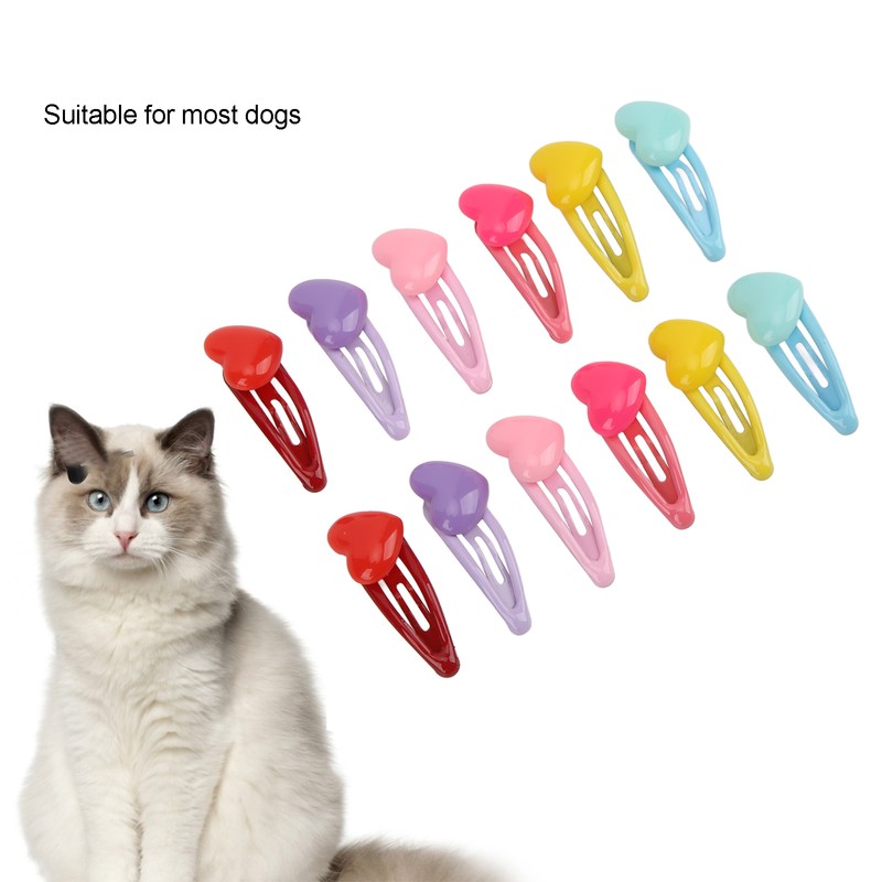 24Pcs Pet Hairpin Cute Handcraft Prevent Sliding Pet Grooming Products