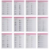 12 Sheets Blank Nail Art Training Cards,Manicure Training Cards for