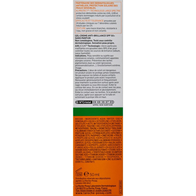 ANTHELIOS TOUCHE SEC SP50+T50ML (Packing may vary).