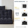 MAXYOYO Folding Sofa Bed, Tufted Bean Bag Bed with Pillows