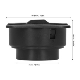 Rotating Air Outlet, Universal AC Ventilation Outlet, Car Hot Air Outlet Ventilation Grille, ABS Plastic Auxiliary Heater Vent Opening for Diesel Heaters and Air Conditioners (75 mm)