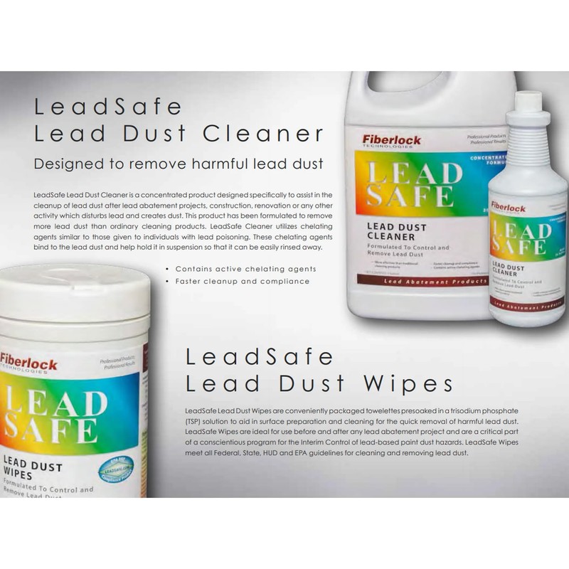 Fiberlock LeadSafe Cleaner, 1 Gallon, Lead Dust Cleaner, Controls &