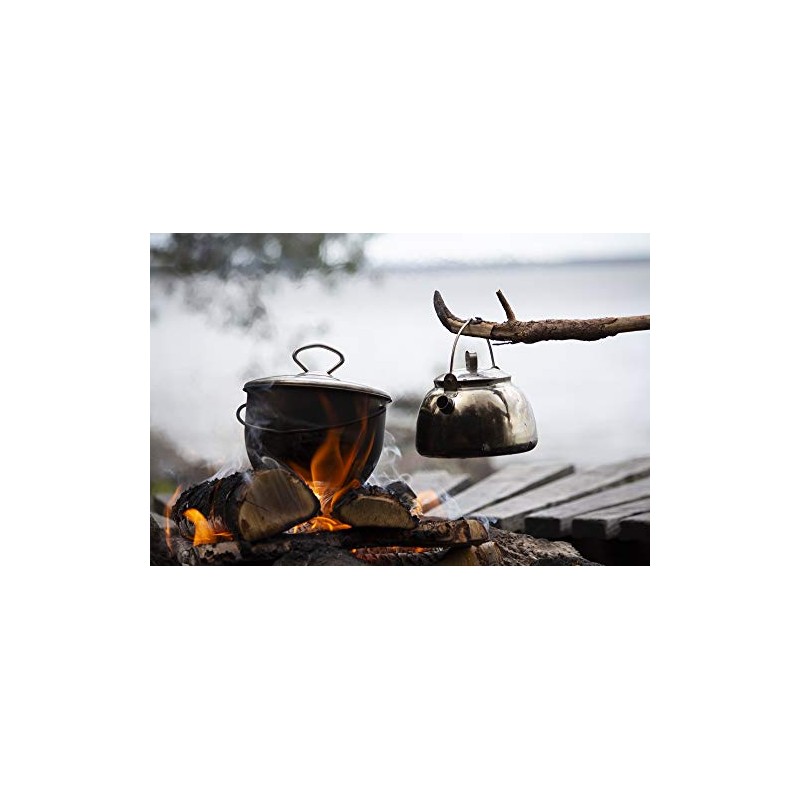 Muurikka Kettle made of stainless steel 0.8 L for barbecue,