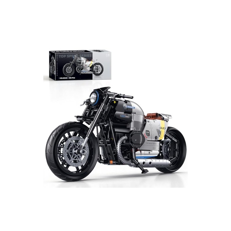 HIGH GODO 1:8 Motorcycle Building Set, Technic MOC Motorcycle Model