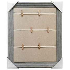 Picture Clip Board- Framed 19x23/ Clothespins/Ribbon/Photo Board/Memo Board