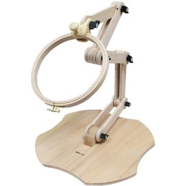 Nurge Adjustable Embroidery Floor Stand, Cross Stitch Hoop Holder, Hand Polished Natural Wood (190-5)