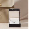 FF71SS925ZIFA45-2 Women's Heart Necklace 925 Silver Cubic Zirconia Stone +