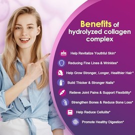 NATURE TARGET Multi Collagen Peptides Powder, 50 Servings - Type I, II, III, V, X - Hydrolyzed Collagen Peptides with Vitamin C Hyaluronic Acid, Suppo