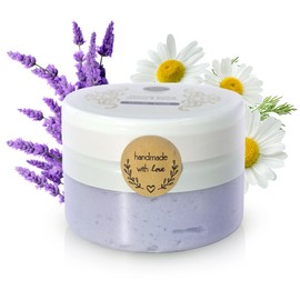 réju.mo Exfoliating Salt Scrub for Face and Body, Sauna Salt Scrub, for Gentle and Smooth Skin, Anti-Acne, for Nourishing and Cleansing the Skin (Purple), Lavender Chamomile
