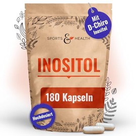 Inositol Capsules - 180 Capsules Inositol Complex - Myo Inositol D Chiro Inositol - Inositol 2000mg per Daily Dose - Free from Additives - Mio Inositol High Dose
