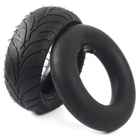 (1-Set) Universal Replacement Front 90/60-6.5 110/50-6.5 Tire and Tube Set - Fits Most 38cc, 47cc, and 49cc Mini Pocket Bikes - Compatible with MTA1/MTA2, GP-RSR, and More - Angled Valve Stem