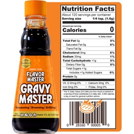 Gravy Master: Grilling, Seasoning and Browning Sauce - Ready to Use - 1 Bottle (5 fl oz) - Vegetarian, No Gluten, Kosher, Pareve - Grill, Glaze, Braise, Steak Crust - Made in the USA Since 1935