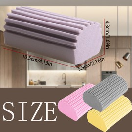 Staubschwamm, Damp Duster, Damp Duster Schwamm, 4 Stück Damp Clean Duster Schwamm, Wiederverwendbarer Staubentfernungsschwamm für Fenster, Jalousien, Geländer, Sofas und Türspalten