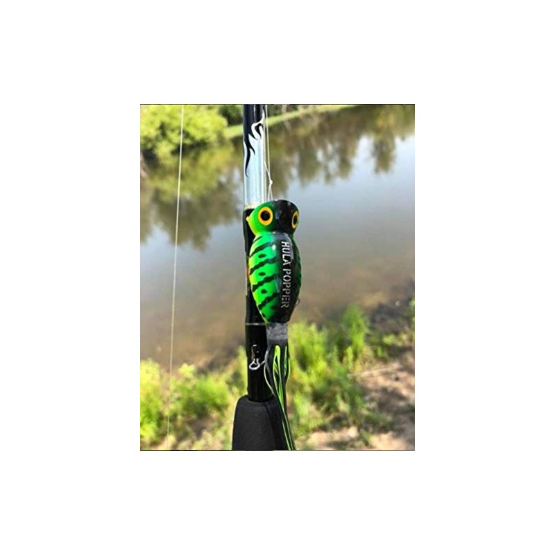Arbogast Hula Popper Topwater Fishing Lure, Perch, G770 (1 3/4
